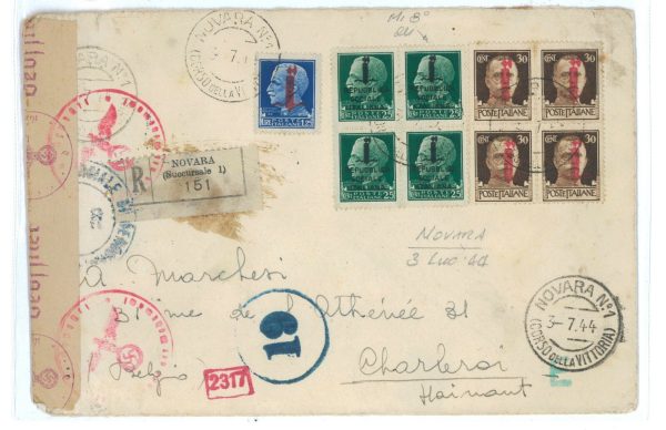 P2440 - ITALIA RSI , 3.7.1944 LETTERA RACCOMANDATA CON INSOLITA DESTINAZIONE