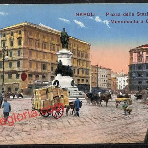 ah3413 - CARTOLINE D'EPOCA - Napoli Citta - Monumento a G. Garibaldi