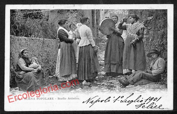 ah3419 - CARTOLINE D'EPOCA - Napoli Citta - Costumi Napoletani