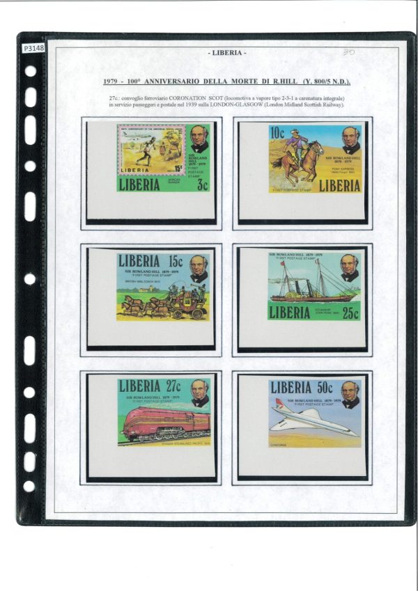 P3148 - LIBERIA YVERT 800/5 IMPERF CORNER ITEMS IN MNH CONDITION