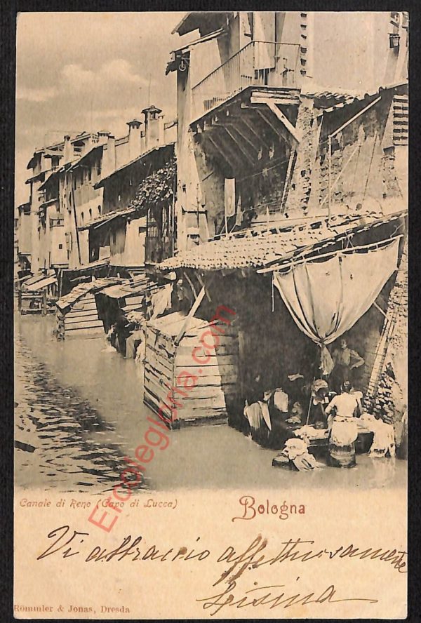 ae2575 - CARTOLINA  D'EPOCA - Bologna Città - Canale di Reno  1901