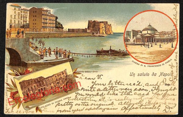 ah3421 - CARTOLINE D'EPOCA - Napoli Citta - Forte dell' Ovo