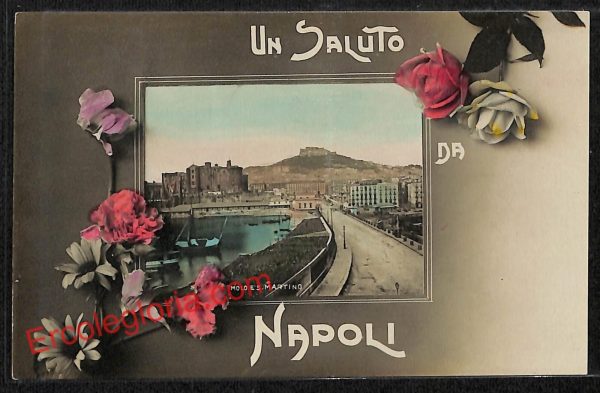 ah3423 - CARTOLINE D'EPOCA - Napoli Citta - Molo e San Martino