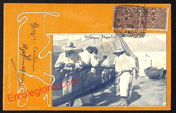 ah3428 - CARTOLINE D'EPOCA - Napoli Citta - Costumi Napoletani