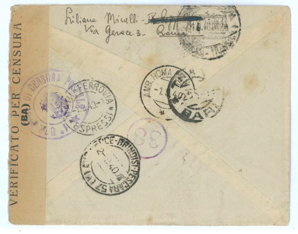 P2431 - ITALIA  REGNO. 28.8.1940 BELLISSIMA COMBINAZIONE, - immagine 2