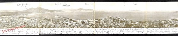 ah3435 - CARTOLINA QUADRUPLA D'EPOCA - Napoli Citta - Panorama