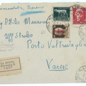 P2429 - ITALIA RSI , 3.1.1945 , MISTA REGNO RSI, COMPLETA, CENSURATA,