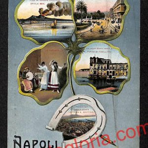 ah3437 - CARTOLINA D'EPOCA - Napoli Citta - Portafortuna
