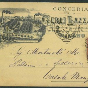 LIB874 - CARTOLINA d'Epoca - MILANO   1895 -  pubblicitaria  CONCERIA Lazzaro