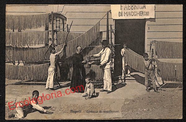 ah3439 - CARTOLINA D'EPOCA - Napoli Citta - Fabbrica di Maccheroni