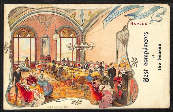 ah3440 - CARTOLINA D'EPOCA - Napoli Citta - Hotel Metropole