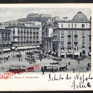 ah3446 - CARTOLINA D'EPOCA - Napoli Citta - Piazza San Ferdinando