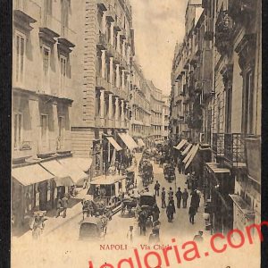 ah3447 - CARTOLINA D'EPOCA - Napoli Citta - Via Chiaia
