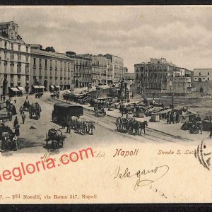 ah3448 - CARTOLINA D'EPOCA - Napoli Citta - Strada San Lucia
