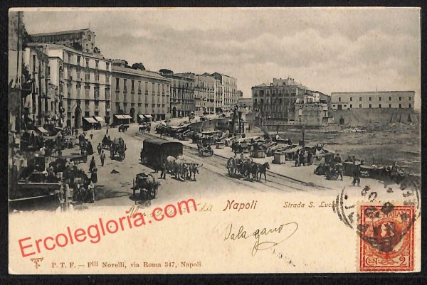 ah3448 - CARTOLINA D'EPOCA - Napoli Citta - Strada San Lucia