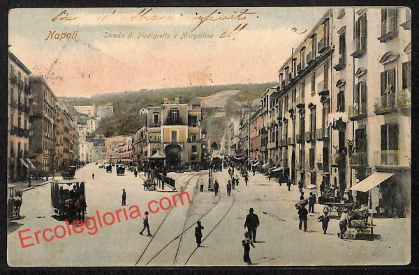 ah3449 - CARTOLINA D'EPOCA - Napoli Citta - Strada di Piedigrotta e Mergellina