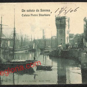 ai4946 - CARTOLINA D'EPOCA - Savona Città - Calata Pietro Sbarbaro