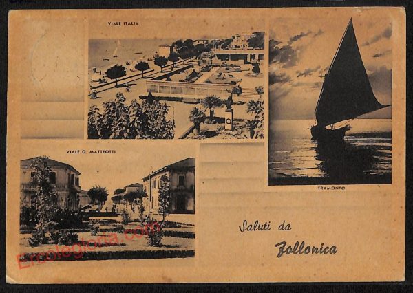ag2228 - CARTOLINA D'EPOCA - Grosseto Provincia - Follonica    1950