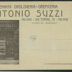 LIB877 - CARTOLINA d'Epoca - MILANO  -  pubblicitaria  OROLOGERIA Antonio Suzzi