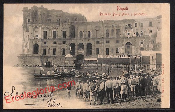 ah3469 - CARTOLINA D'EPOCA - Napoli Citta - Palazzo Donn' Anna