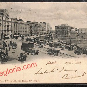 ah3470 - CARTOLINA D'EPOCA - Napoli Citta - Strada San Lucia