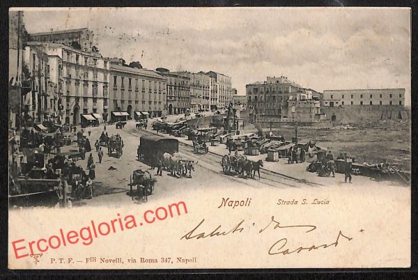 ah3470 - CARTOLINA D'EPOCA - Napoli Citta - Strada San Lucia
