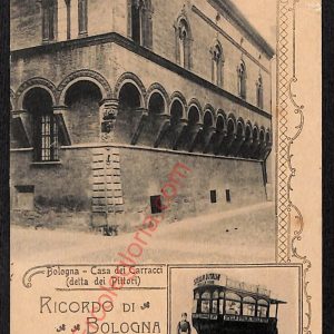 ae2601 - CARTOLINA  D'EPOCA - Bologna Città - Casa dei Carracci