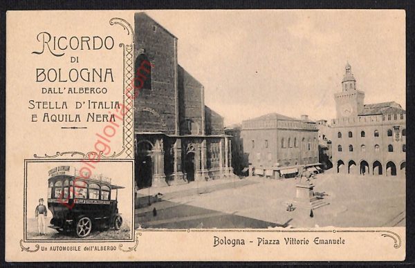 ae2602 - CARTOLINA  D'EPOCA - Bologna Città - Piazza Vittorio Emanuele