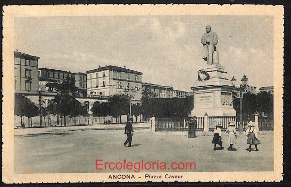 ad9583 - CARTOLINA D'EPOCA - Ancona Città - Piazza Cavour