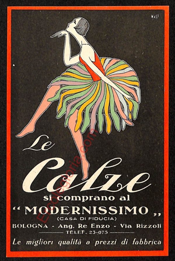 ae2606 - CARTOLINA  D'EPOCA - Bologna Città - ''Le Calze'' Modernissimo