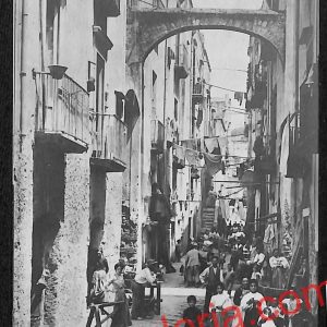 ah3475 - CARTOLINA D'EPOCA - Napoli Citta - Una via al basso porto