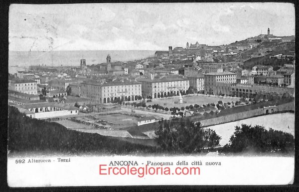 ad9588 - CARTOLINA D'EPOCA - Ancona Città - Panorama  1908