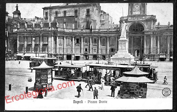 ah3478 - CARTOLINA D'EPOCA - Napoli Citta - Piazza Dante