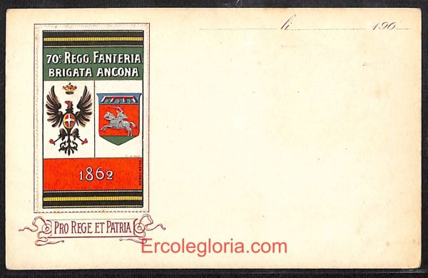 ad9589 - CARTOLINA D'EPOCA - Ancona Città - 70° Reggimento Fanteria