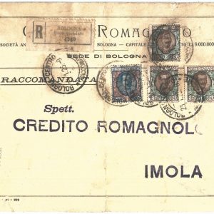 71281 - ITALIA REGNO - Storia Postale - Sassone 77 X 3 + 78  su BUSTA 1923