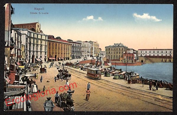 ah3509 - CARTOLINA D'EPOCA - Napoli Citta - Strada San Lucia