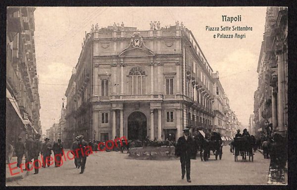 ah3510 - CARTOLINA D'EPOCA - Napoli Citta - Palazzo Angri
