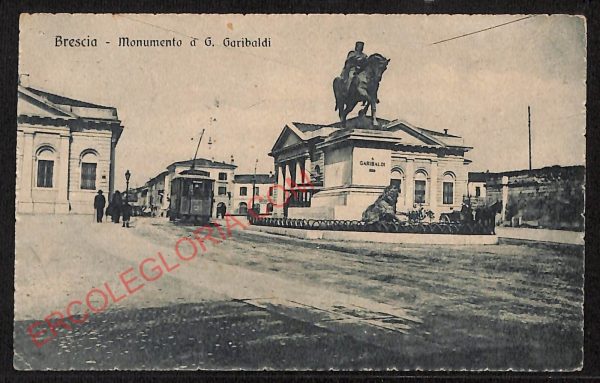 ae4111 - CARTOLINA  D'EPOCA - Brescia Città - Monumento a G. Garibaldi
