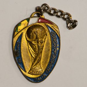 NA0266 - Italia Portachiavi Mondiale Spagna 1982 Ufficiale FIGC Metallo E Smalto