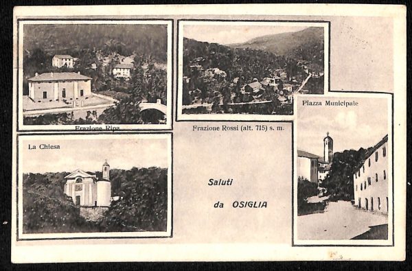 ab7642 -  CARTOLINA  D'EPOCA - Savona Provincia - OSIGLIA  1933