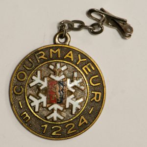 NA0270 - Italia Portachiavi Courmayeur Tunnel Monte Bianco Metallo E Smalto