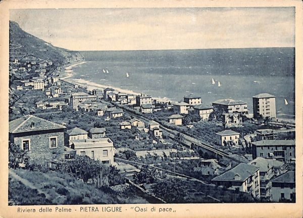 ab7690 -  CARTOLINA  D'EPOCA - Savona Provincia - PIETRA LIGURE  1953