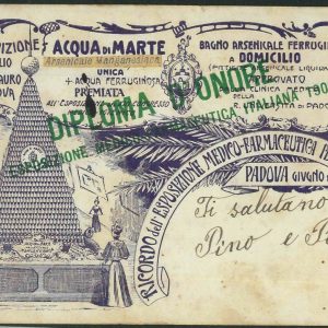 LIB887 - CARTOLINA d'Epoca - PADOVA: Pubblicitaria EXPO Medico Farmateutica 1900