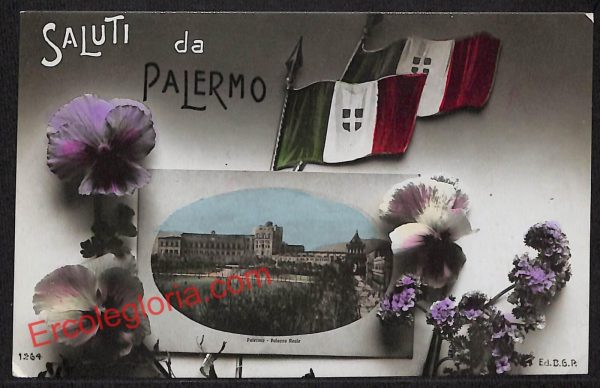 ah4934 - CARTOLINA D'EPOCA - Palermo Città - Palazzo Reale