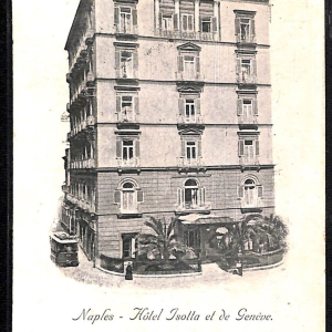 ab8018 - CARTOLINA  D'EPOCA - Napoli  Città - Hotel Isola et de Genere  1900