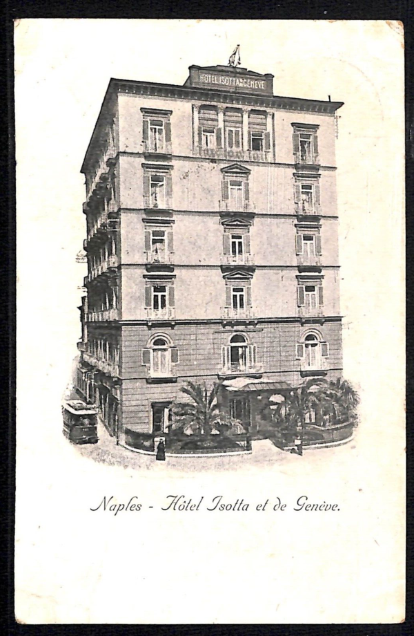 ab8018 - CARTOLINA  D'EPOCA - Napoli  Città - Hotel Isola et de Genere  1900