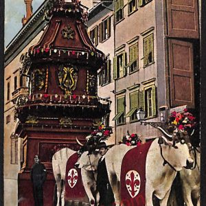 ae6329 - CARTOLINA D'EPOCA  Firenze Città - Il Carro del Sabato Santo