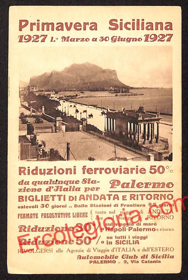 ah5006 - CARTOLINA D'EPOCA - Palermo Città