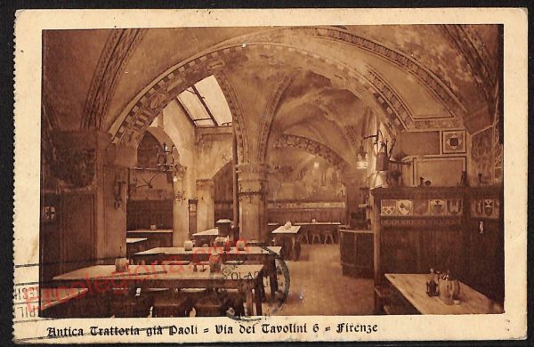 ae6346 - CARTOLINA D'EPOCA  Firenze Città - Antica Trattoria già Paoli