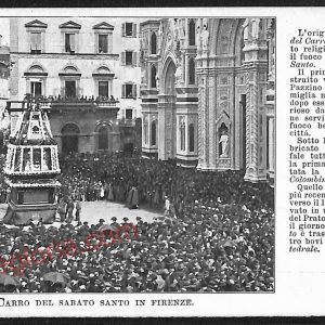 ae6349 - CARTOLINA D'EPOCA  Firenze Città - Carro del Sabato Santo